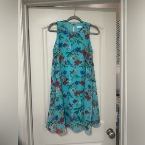 Calvin Klein Turquoise Floral Dress